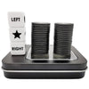 Ahoper Left Right Center Dice Game Prime Set With 3 Dices + 40 Chips.Left On The Product Means Pass 1 Chip To The Left, Right On The Product Means Pass 1 Chip To The Right. (Black)