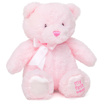 Jolitee My First Bear Stuffed Animal - Pink Teddy Bear For Baby For Newborn, 10'