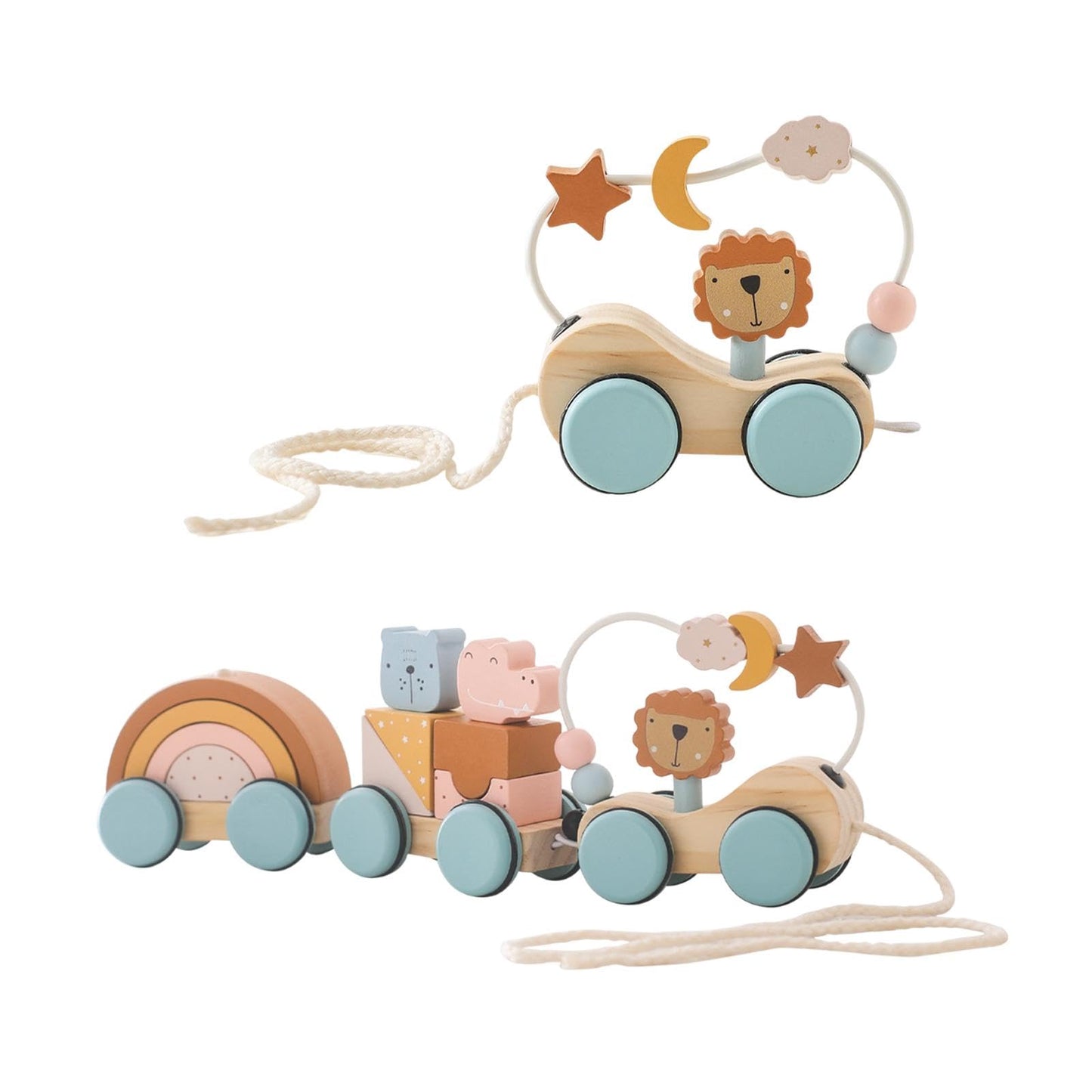 Enakshi Baby Pull Along Toy Montessori Toy For 1 2 3 4 Years Old Boys Girls Children Little Lion Car|Baby | Toys For Baby | Deve