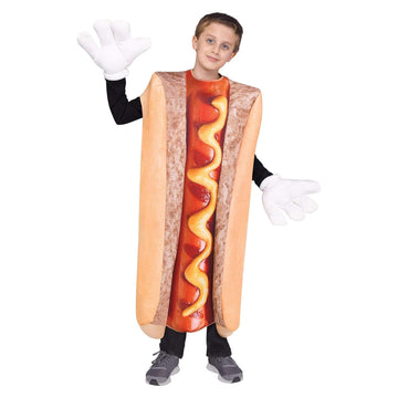 Hot Dog Child Costume  One Size Fits Up To Size 12