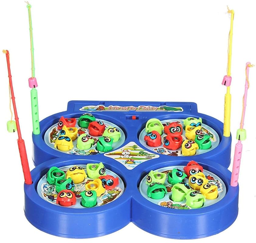 Gobaby Magnetic Fish Catching Game Toy For Kids | Multicolor Interactive Fishing Play Set With Magnetic Rods & Whimsical Fish Ch