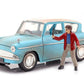Jada Toys 1:24 Die-Cast Vehicle - 1959 Ford Anglia, Rusty Blue, Metal, Model JA31127
