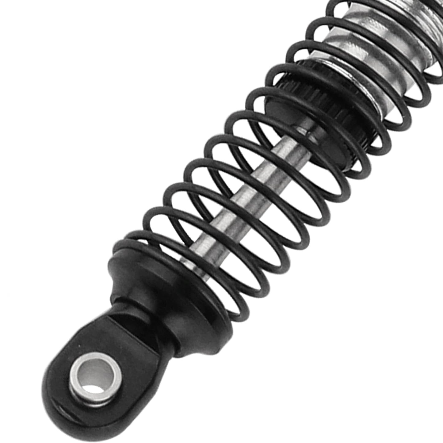 RZXYLRC 4PCS 59mm Aluminum Shocks Absorbers Long Threaded Oil Damper for 1/18 RC Crawler TRX4M TRX4-M Upgrade Parts (black)