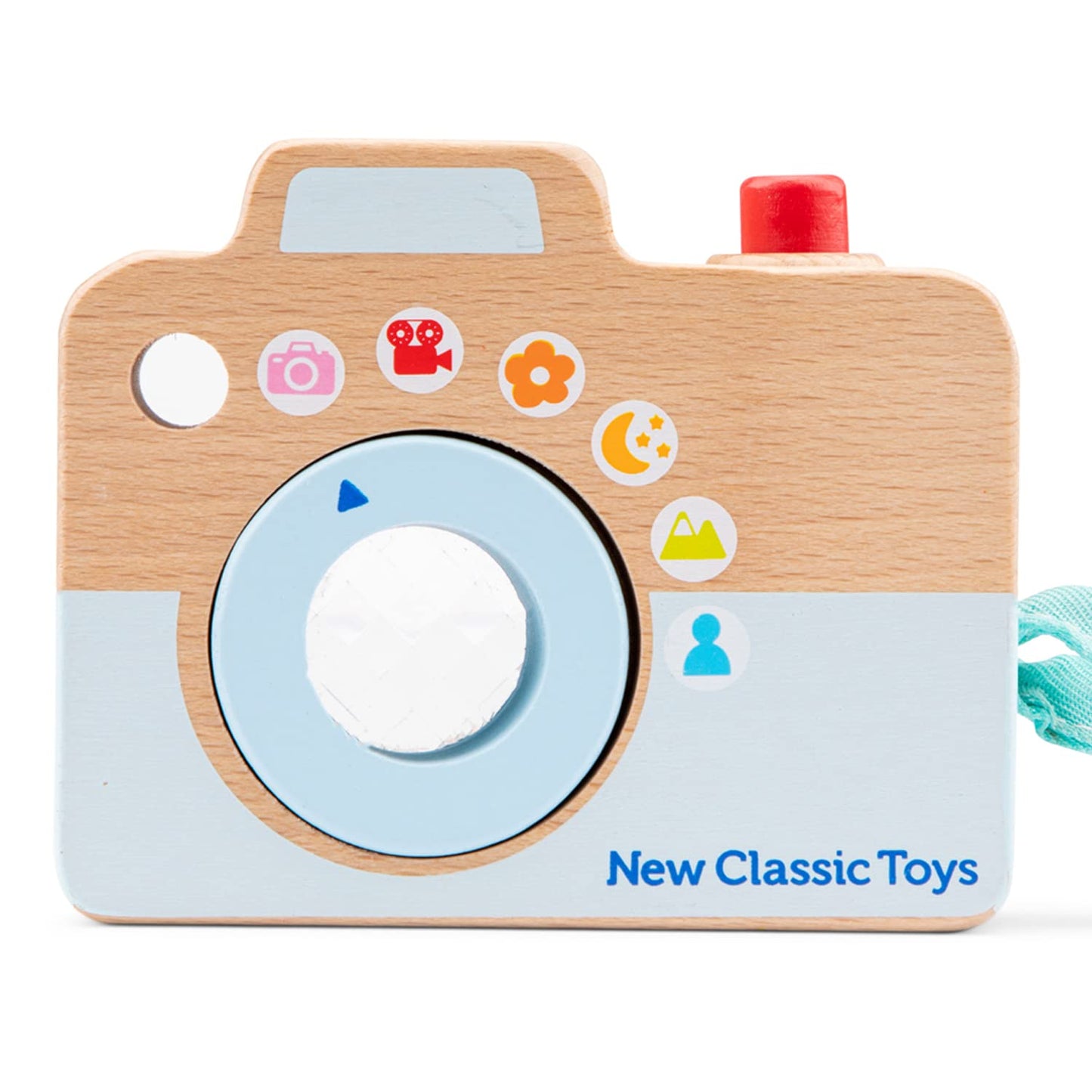 New Classic Toys Wooden Camera Educational Toy for Toddlers, Multicolored, 100 x 82 x 51mm, Model: wooden-camera