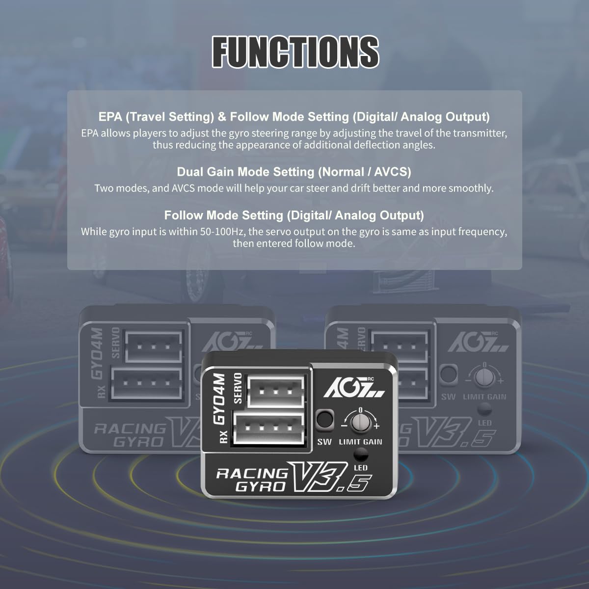 Agfrc Upgraded Mini Z Gyros - Mini Gyros For Drifting Mini-Z Car/Full Aluminum 4Gram Precision Rc Gyro Set For Competition Grade