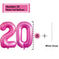 20 Number Balloon Pink 40 Inch Big Foil Mylar 20Th Balloons For 20 Year Old Boy Girl Birthday Party Decorations Wedding Annivers