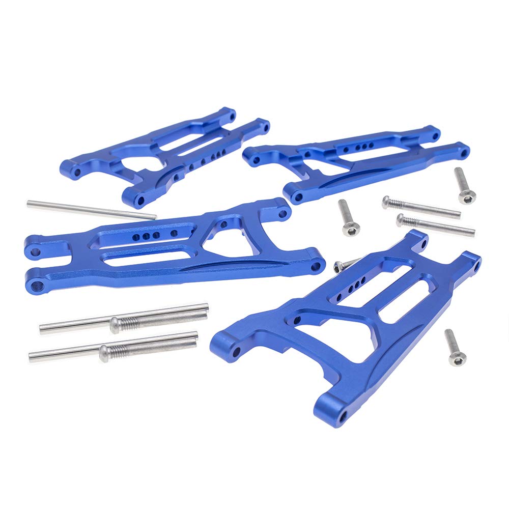 CODA RACING 4-Pack Alloy Front&Rear Suspension Arms for Traxxas 1/10 4X4 Slash, Stampede, Rustler 4WD VXL-Replaces Part 3655