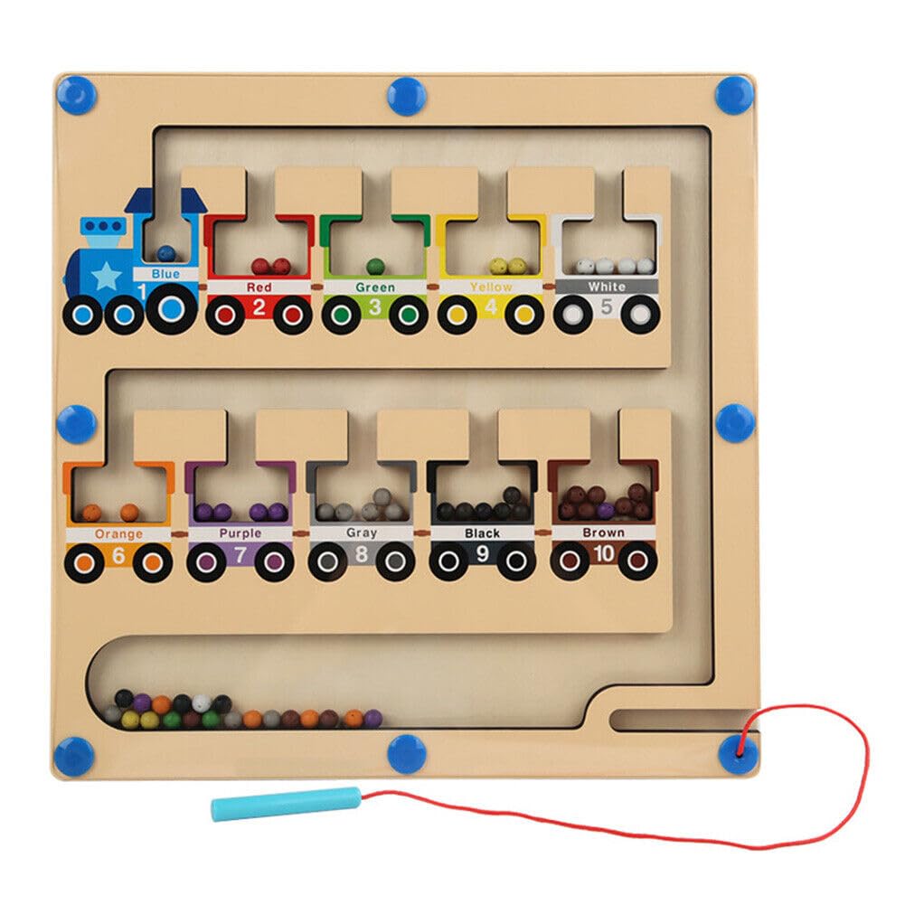 Bliss Hues Magnetic Color And Number Maze Board Puzzle Counting, Matching And Fine Motor Skills Activity Toy For Toddlers (ToyT