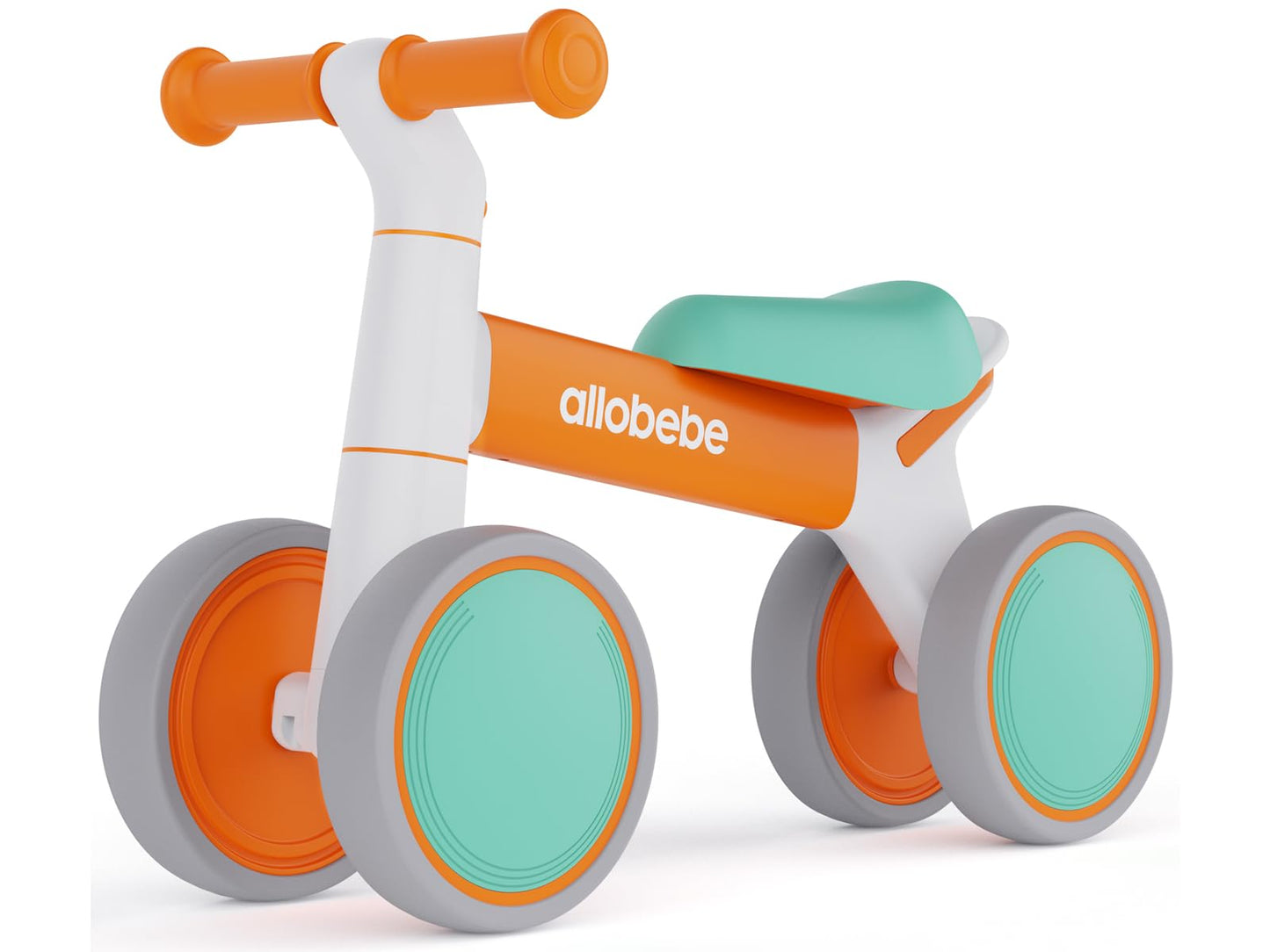 Allobebe Baby Balance Bike, Toddler Bike For 12-36 Months Boys Girls, 4 Silence Wheels & Soft Seat, Ride On Toys For Toddlers 1-3, 1 Year Old Boy Birthday Gift
