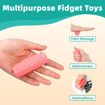 Little Ouchies Pain Stim Fidget Keychain, Anxiety Relief Pain Stim Bumpy Fidget Pain Stim Fidget Toys Novelty Gifts for Friends