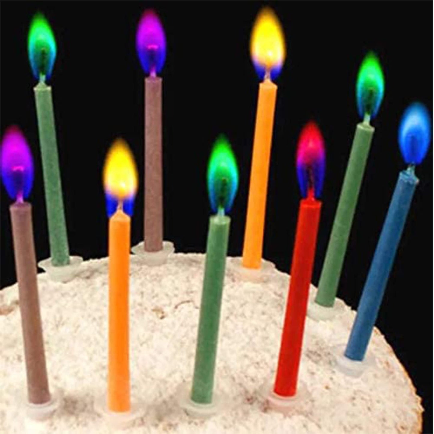 Happy Birthday Cake Candles, Birthday Candle Fun Colorful Candle Holders Included, for Birthday Cakes to Make it a Magical Celeb