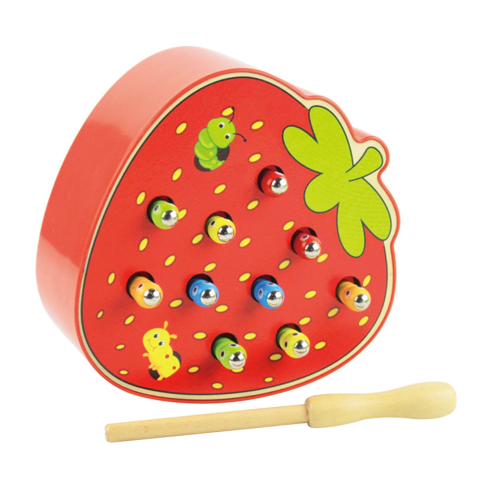 Calandis Catch Bugs Game Early Fine Motor Skills For Ages 3 4 5 Years Old Party Favor Strawberry Shape | Developmental Baby Toys