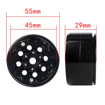 KYX Racing Aluminum Alloy 1.9'' Wheel Rims Upgrades Parts Accessories for RC Crawler Car Axial SCX10 II 90046 SCX10 III Capra UT