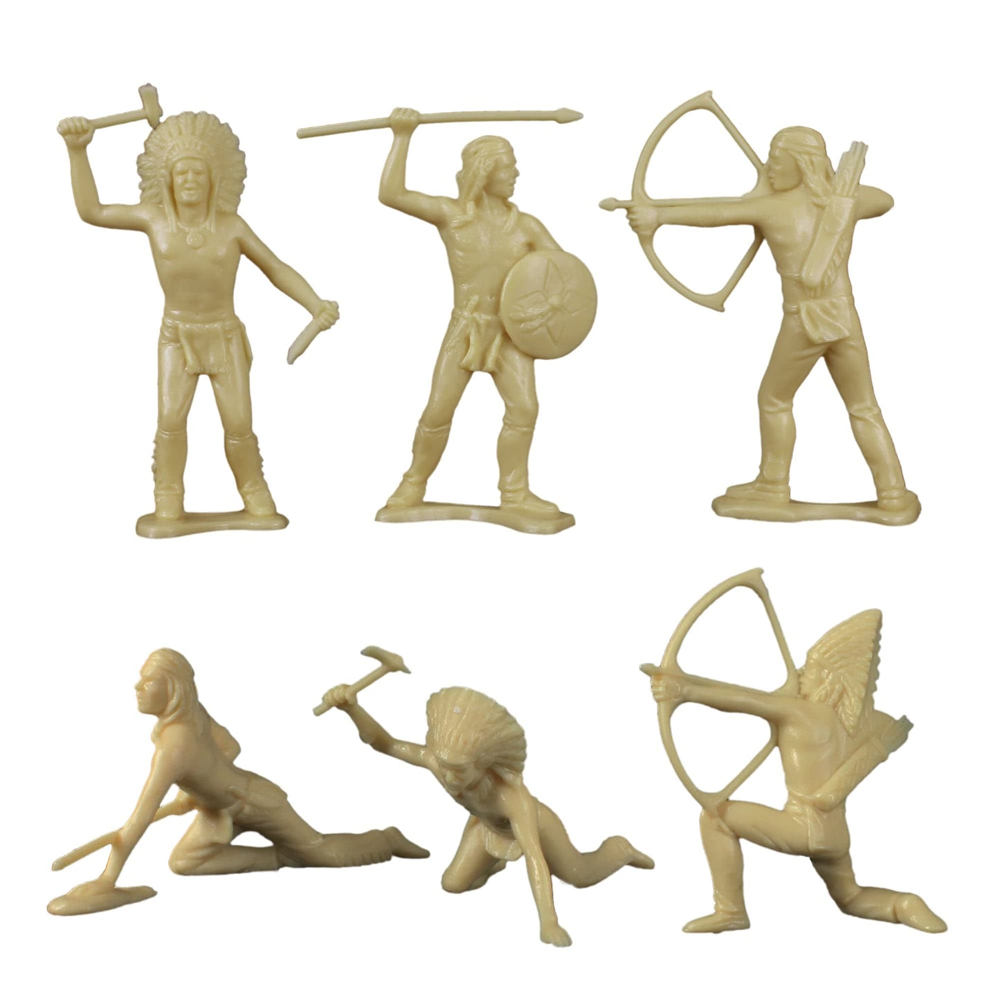 TimMee Cowboys and Indians Plastic Figures - 40pc Playset - Made in USA
