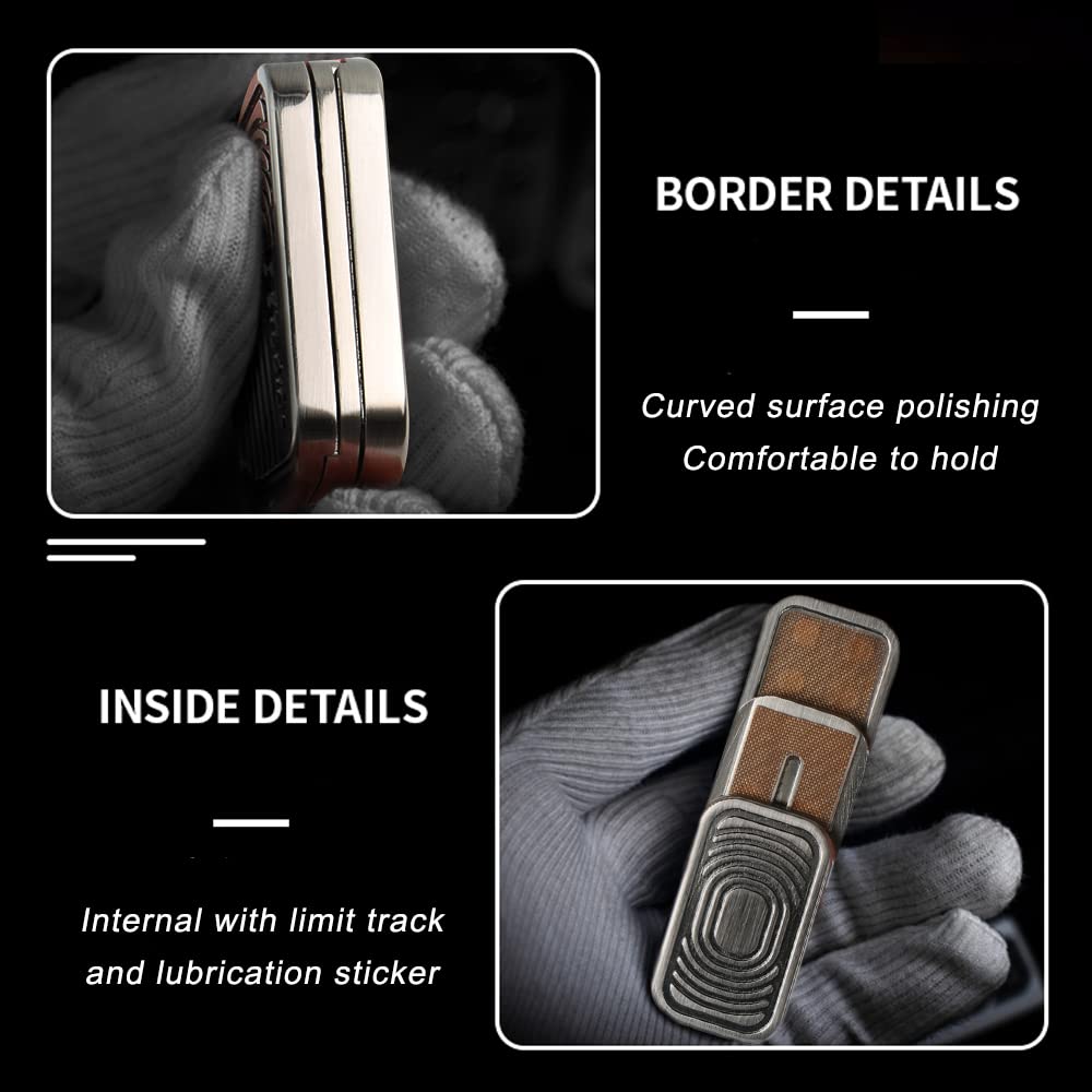 Magnetic Metal Fidget Toys - Metal Push Card Fidget Slider Stress Relief Toy  Men?s EDC Toy Fidget Toy Haptic Coin  Office Desk Toys Gifts for Boyfriend and Father (CP-3)