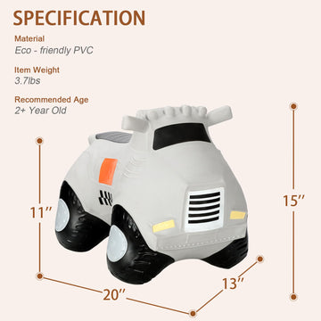 Inpany Kids Car Bouncy Hopper Toys, Toddlers Ride On Car, Inflatable Hopping Toys, Bouncing Buddies, Rubber Bouncer, Outdoor Ind