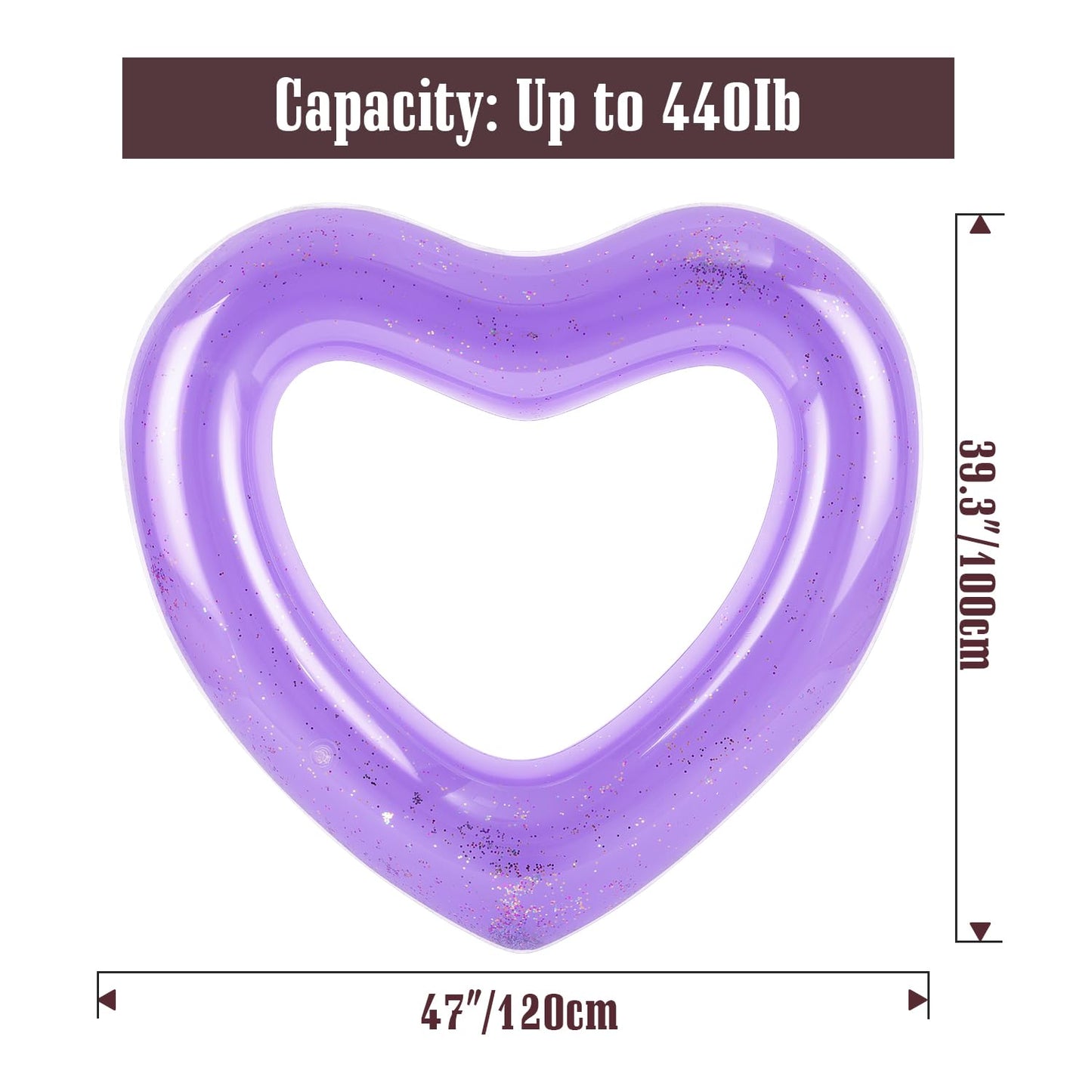 Moko Inflatable Pool Floats For Adults, Clearance Bachelorette Party Decorations Heart Shaped Swim Ring Summer Swimming Tube Water Fun Beach Wedding Pool Toys Swimming Circle, Purple