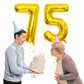Maigendoo Jumbo 75 Number Balloon 40 Inch Large Digit Balloons Huge Helium Balloon Foil Mylar Balloon With Swirl Decorations For