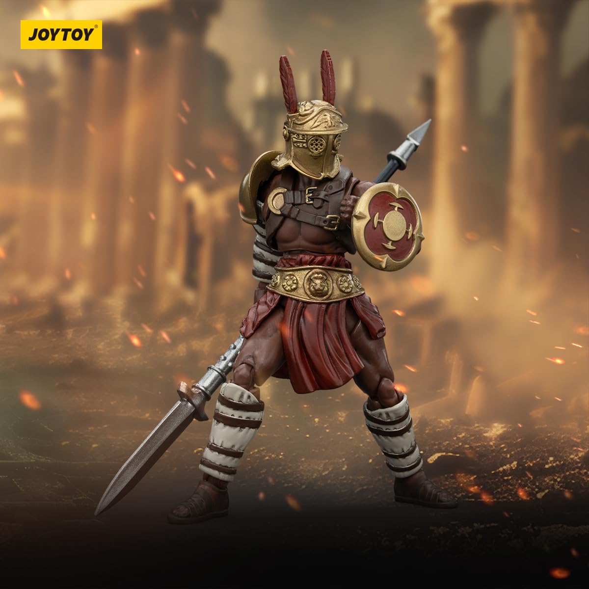 Beerise Joytoy 1/18 Action Figures - Strife Roman Gladiator Hoplomachus - 4,Classic Character,Collectible,Age 15 And Above