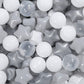 Trendplay Star Ball Pit Balls Shapes Balls For Toddler 1-3 Ball Pool Pit, Play Tent, Slide And Tunnels, Birthday Christmas Party Decoration Gift,100 Pcs,Pear Gray+Gray+White+Clear