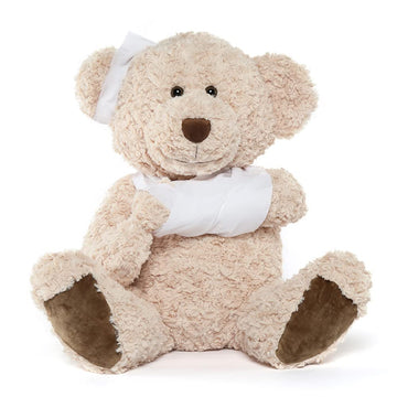 Muiteiur Get Well Soon Teddy Bear Stuffed Animal Big Speedy Recovery Teddy Bear Gifts For Kid Adult After Surgery Soft Bandage Plush Bear, 25.6 Inch