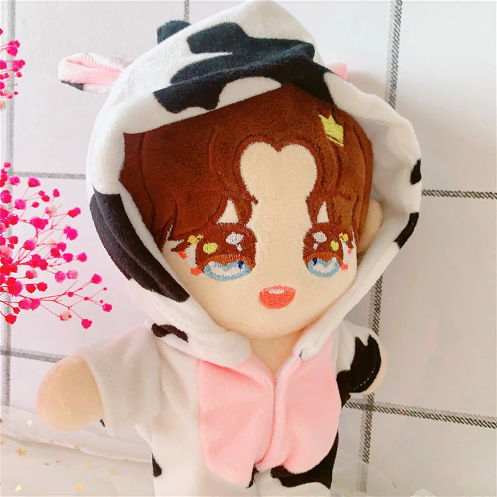 20Cm /8' Doll Plush Doll'S Clothes Animal One-Piece Garment Suit Pajamas Toys Dolls Accessories (Cow)