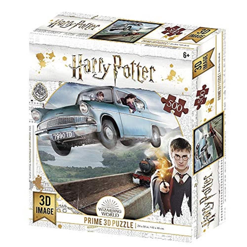 Harry Potter Hp32512 Rd-Rs263002 Ron 3D Effect 500 Piece Ford Anglia Puzzle, Colour, 61Cm X 46Cm