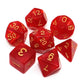 Polyhedral DND Dice Set Carnelian Red Dice for Dungeon and Dragons D&D Pathfinder MTG 7-Die RPG Dice with Dice Bag