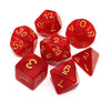 Polyhedral DND Dice Set Carnelian Red Dice for Dungeon and Dragons D&D Pathfinder MTG 7-Die RPG Dice with Dice Bag