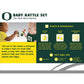Babyfanatic Wood Rattle 2 Pack - Ncaa Oregon Ducks - Officially Licensed Baby Toy Set