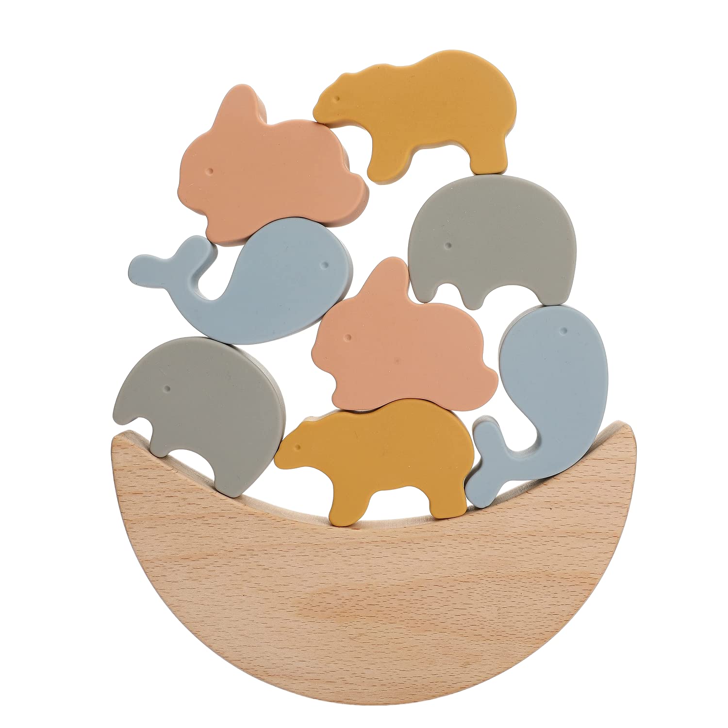 Youuys Baby Stacking Montessori Toys For Toddlers Balance Silicone Stacking Block Toys For Fine Motor Skills For Boys Girls Gift