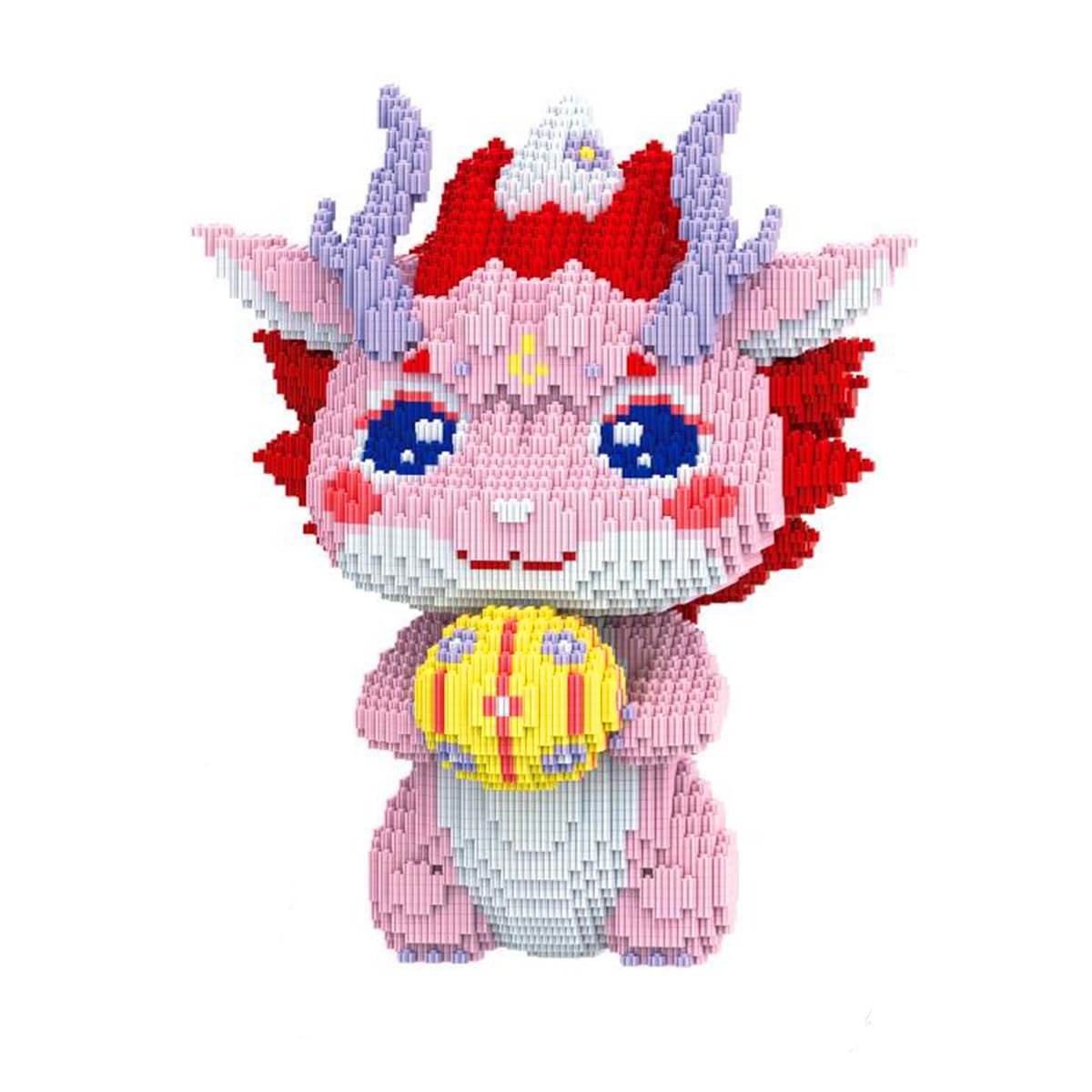 HONLANCH Animal Pink Dragon Micro Building Blocks Set(13500PCS 40cm High Series) Gift for Adults and Kids