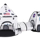 Joyin White Rocket Ship Pop Up Play Tent With Tunnel And Playhouse Kids Indoor Outdoor Spaceship Tent Set