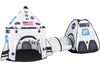Joyin White Rocket Ship Pop Up Play Tent With Tunnel And Playhouse Kids Indoor Outdoor Spaceship Tent Set