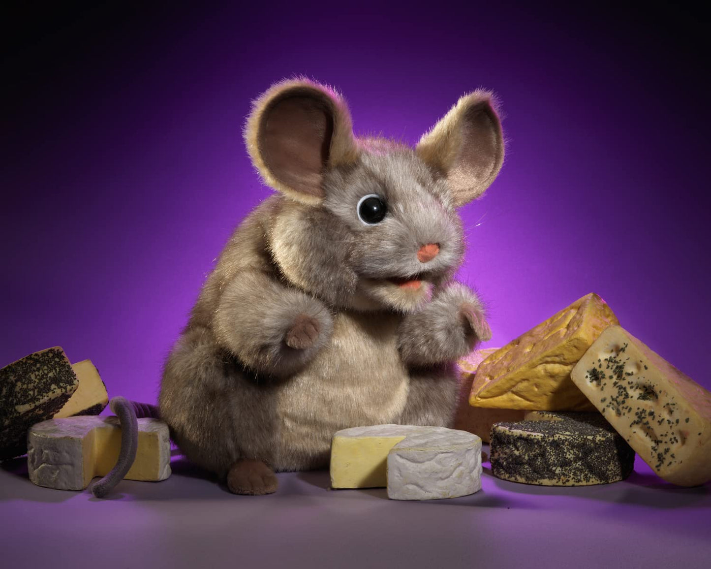 Folkmanis Gray Mouse Hand Puppet