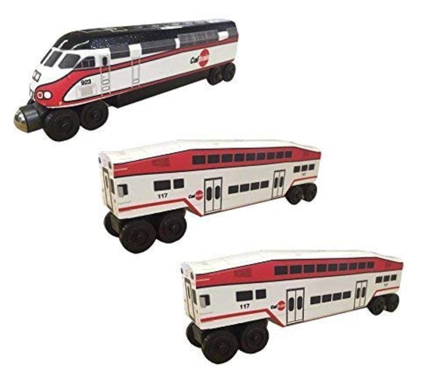 Whittle Shortline Railroad Caltrain MP36 3pc Set - 4.5
