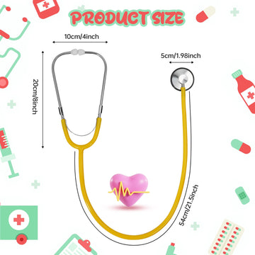 Erdogly Kids Stethoscope, Real Working Nursing Stethoscope For Kids, Doctor Game Toy For Toddler, Boys Girls Doctor Nurse Cospla