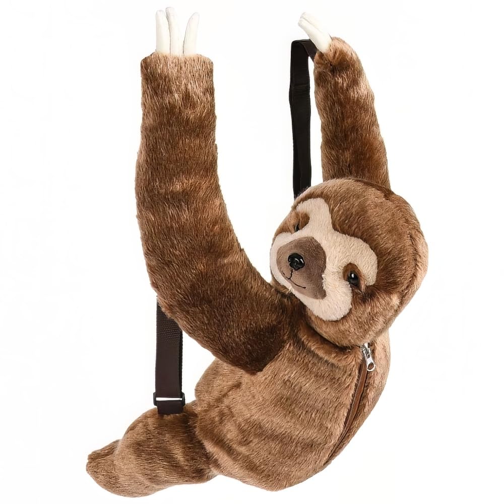 Rhode Island Novelty Plush Animal Childrens Travel And Adventure Backpack Bag - Sloth