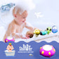 Bath Toys Light Up Floating Space Bath Tub Toy Set 6pcs Glowing Bath Toy Universe Theme Toy with Astronaut Rocket Ship Alien UFO