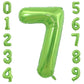 Tellpet Number 7 Balloon, Foil Number Mylar 7Th Birthday Baloonn For Kids Boys Girls, Green, 40 Inch