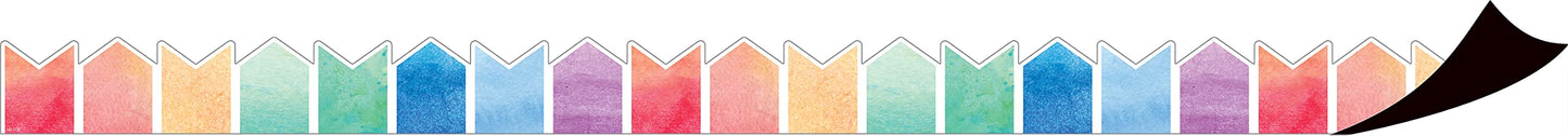 Watercolor Pennants Magnetic Border