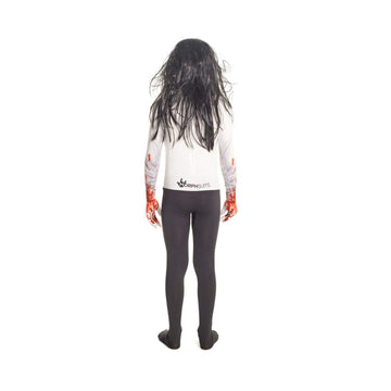 Morphsuits Jeff The Killer Urban Legends Kids Costume, Black/White - Size Large 4'-4'6 (120Cm-137Cm)