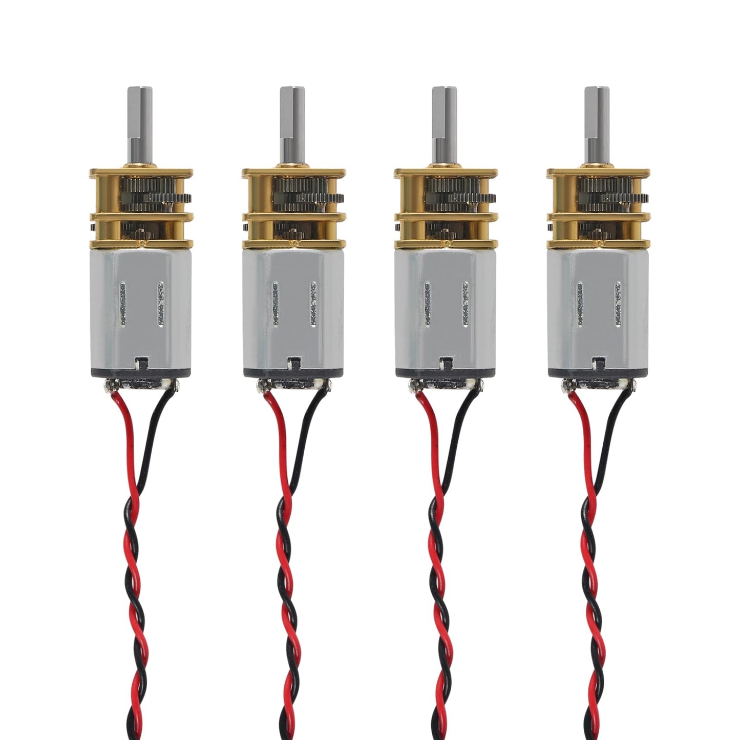 DWEII 4 PCS Mini Micro N20 Gear Motor DC 3V-6V with Full Metal Gearbox Micro Motor for RC Car, Robot Model, DIY Engine Toys