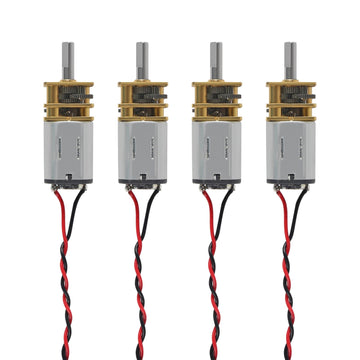 DWEII 4 PCS Mini Micro N20 Gear Motor DC 3V-6V with Full Metal Gearbox Micro Motor for RC Car, Robot Model, DIY Engine Toys
