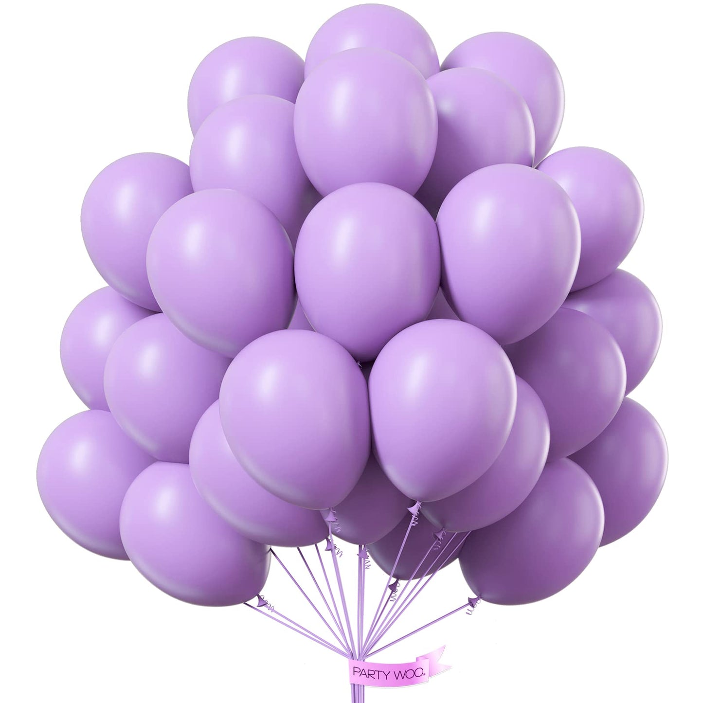 Partywoo Pastel Purple Balloons, 50 Pcs 12 Inch Pale Lavender Balloons, Lilac Balloons For Balloon Garland Balloon Arch As Party Decorations, Wedding Decorations, Baby Shower Decorations, Purple-Q10