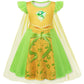 Wonderbabe Frog Princess Costume For Girls Princess Dress Halloween Fancy Party Dress Princess Dress Up Clothes For Kids Size 2-