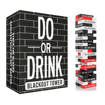 Do Or Drink Blackout Tower Drinking Game - Adult Party Game With 54 Blocks And Challenges - Fun Drunk Game For Game Night - Grea