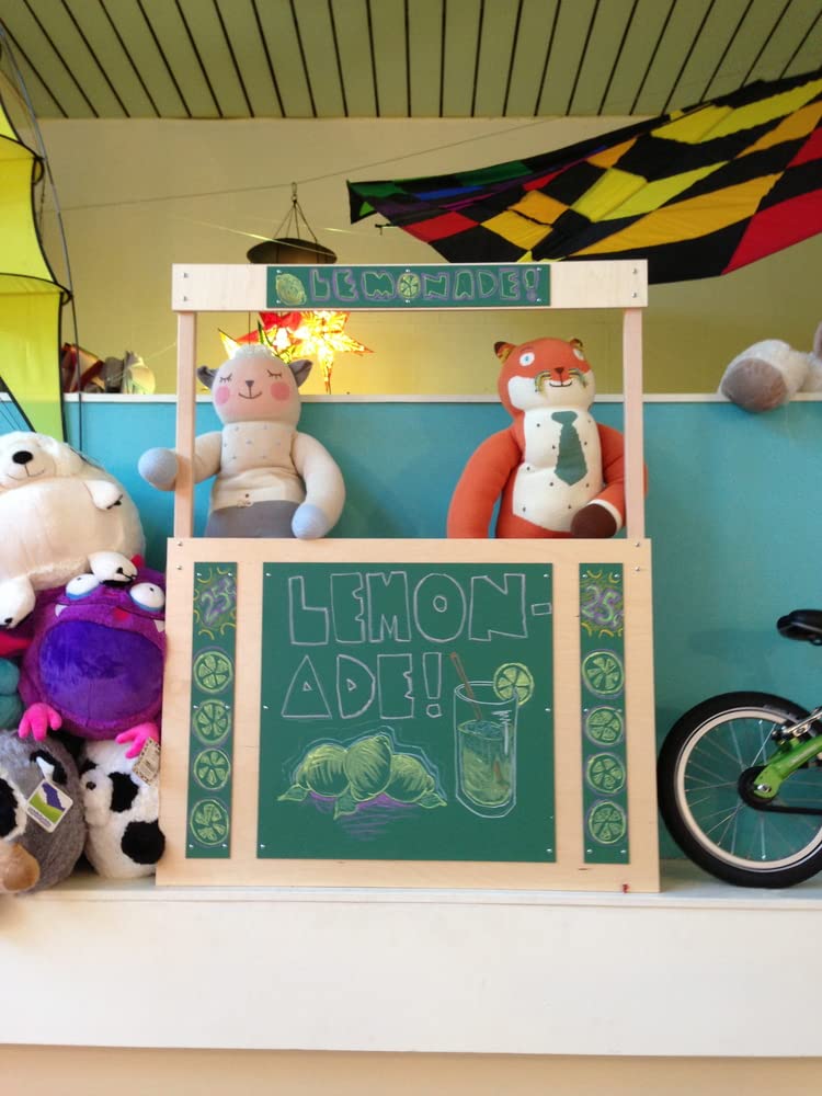 Beka Wooden Market/Lemonade Stand - Green Chalkboard, Wood Construction