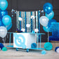 Treasures Gifted Metallic Royal Blue Balloons, 12 Inch Rubber, 100 Pack with Ribbon - Pearlized Dark Blue Latex Balloons