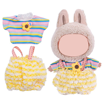 17cm Doll Clothes Set  enhanced Jeans & Knitted Sweater Outfit for 17cm 15cm Dolls  Cute Dress Up Fashion  No Doll Included (Colorful  17cm/15cm)